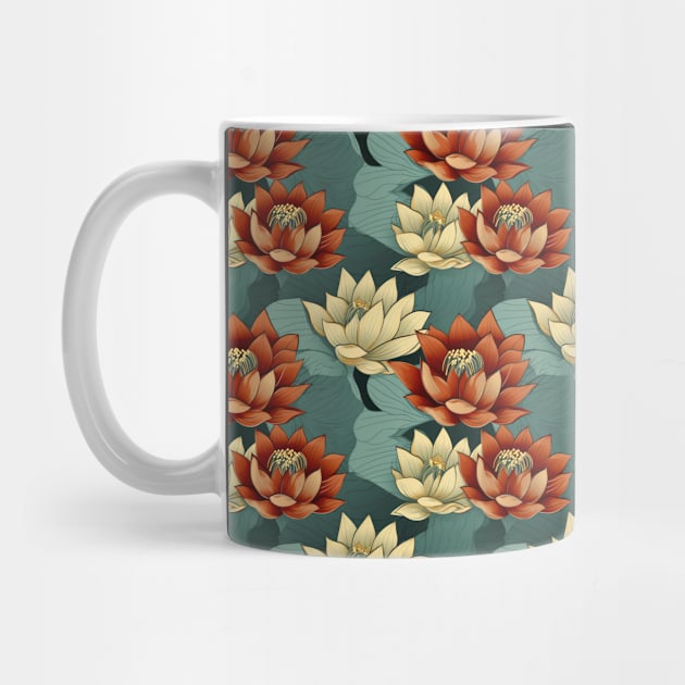 Serenity Blooms: Timeless Lotus Flower Pattern by star trek fanart and more